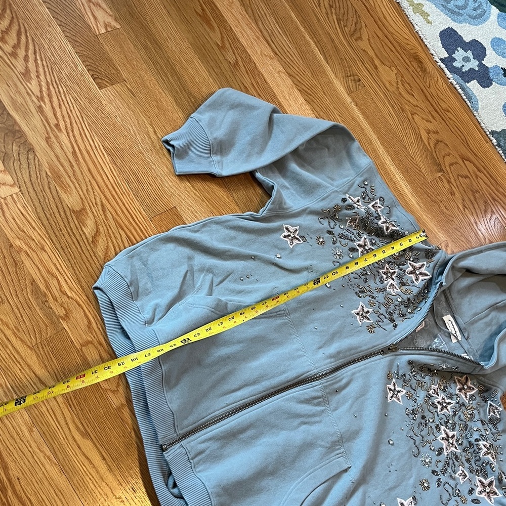 Free People Glitter Oversized Hoodie Size Medium NWT - Picture 12 of 17